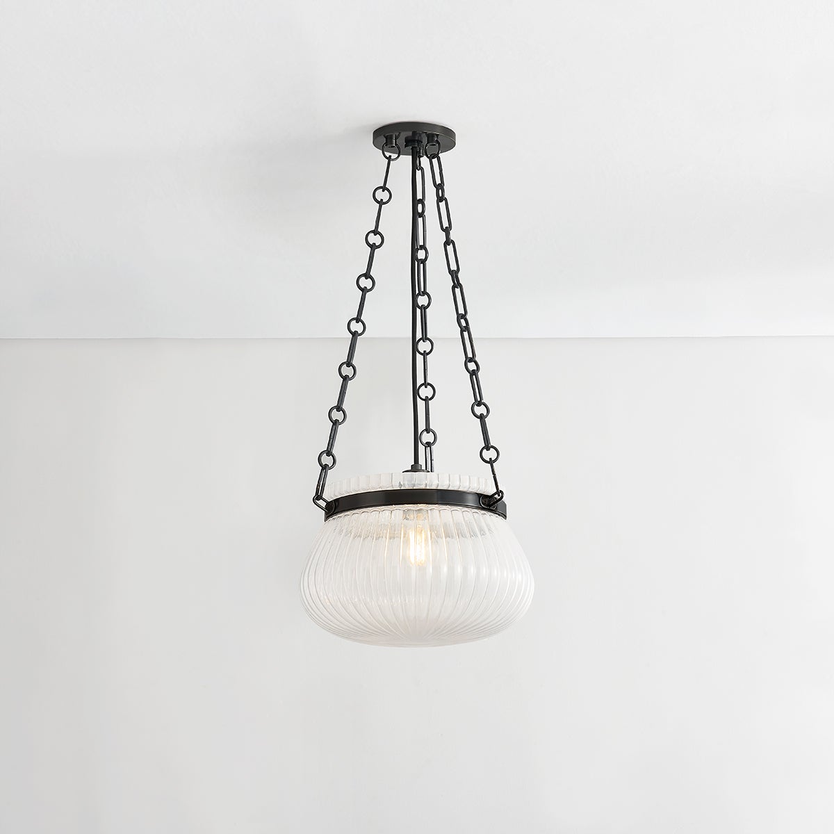 Close-up of the Granby Pendant 13" in bronze showing the shade shape and metal detail.