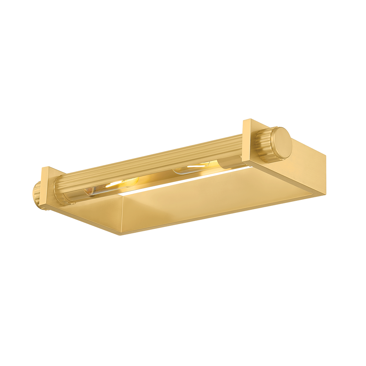 Judd Picture Light 18.5" in aged brass — a Hudson Valley picture light for gallery walls and reading nooks at Laurie Yapp Home.
