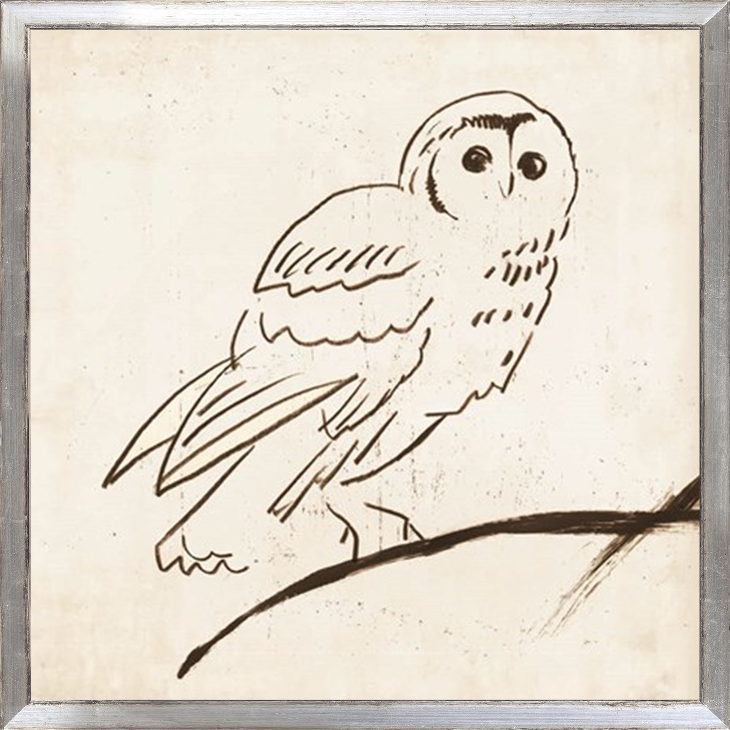 Bird & Owl Line Quartet Bundle — nature and landscape fine art print shown from another angle