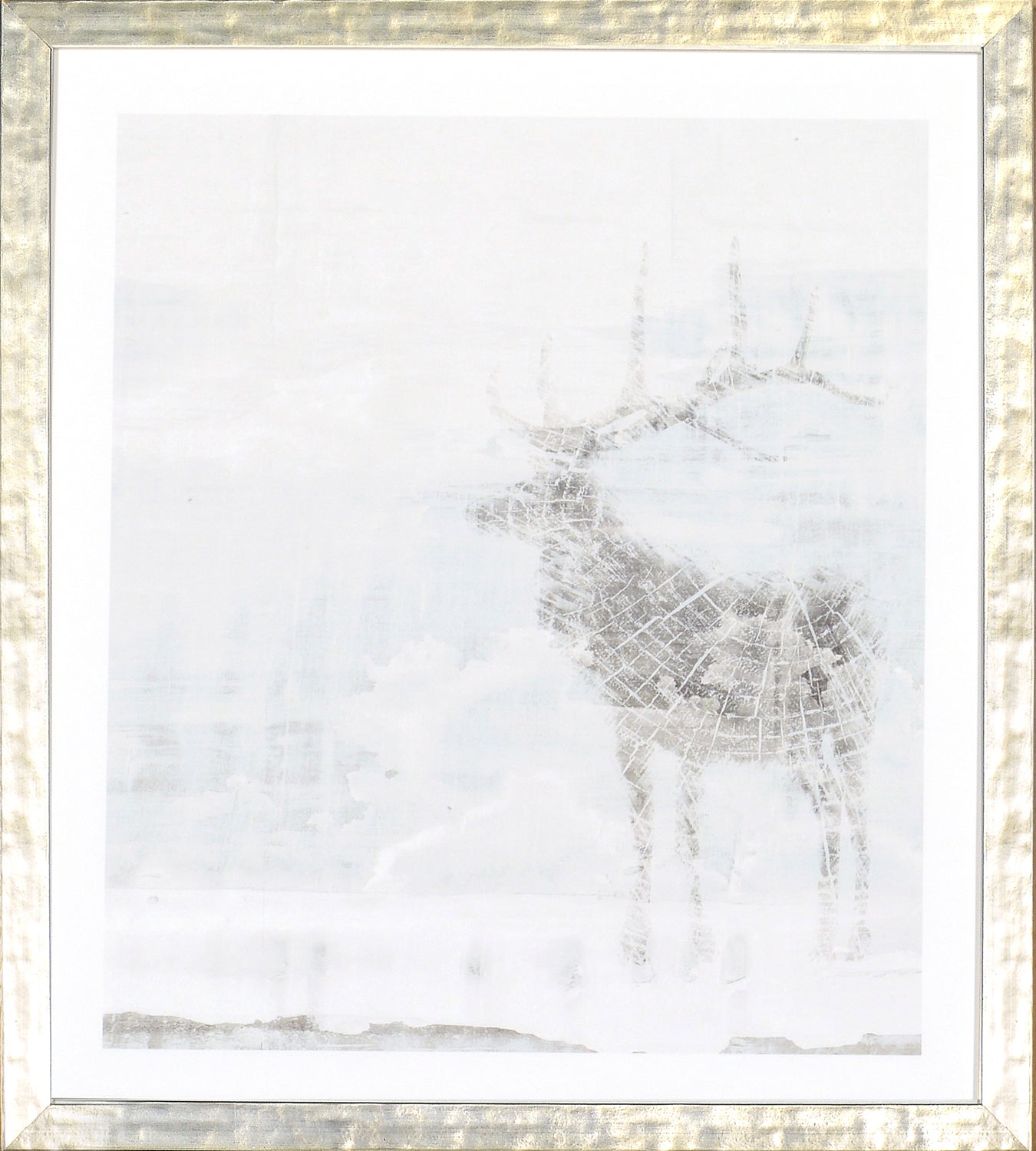 Deer Silhouettes – Taupe III — nature and landscape fine art print in neutral tones at Laurie Yapp Home