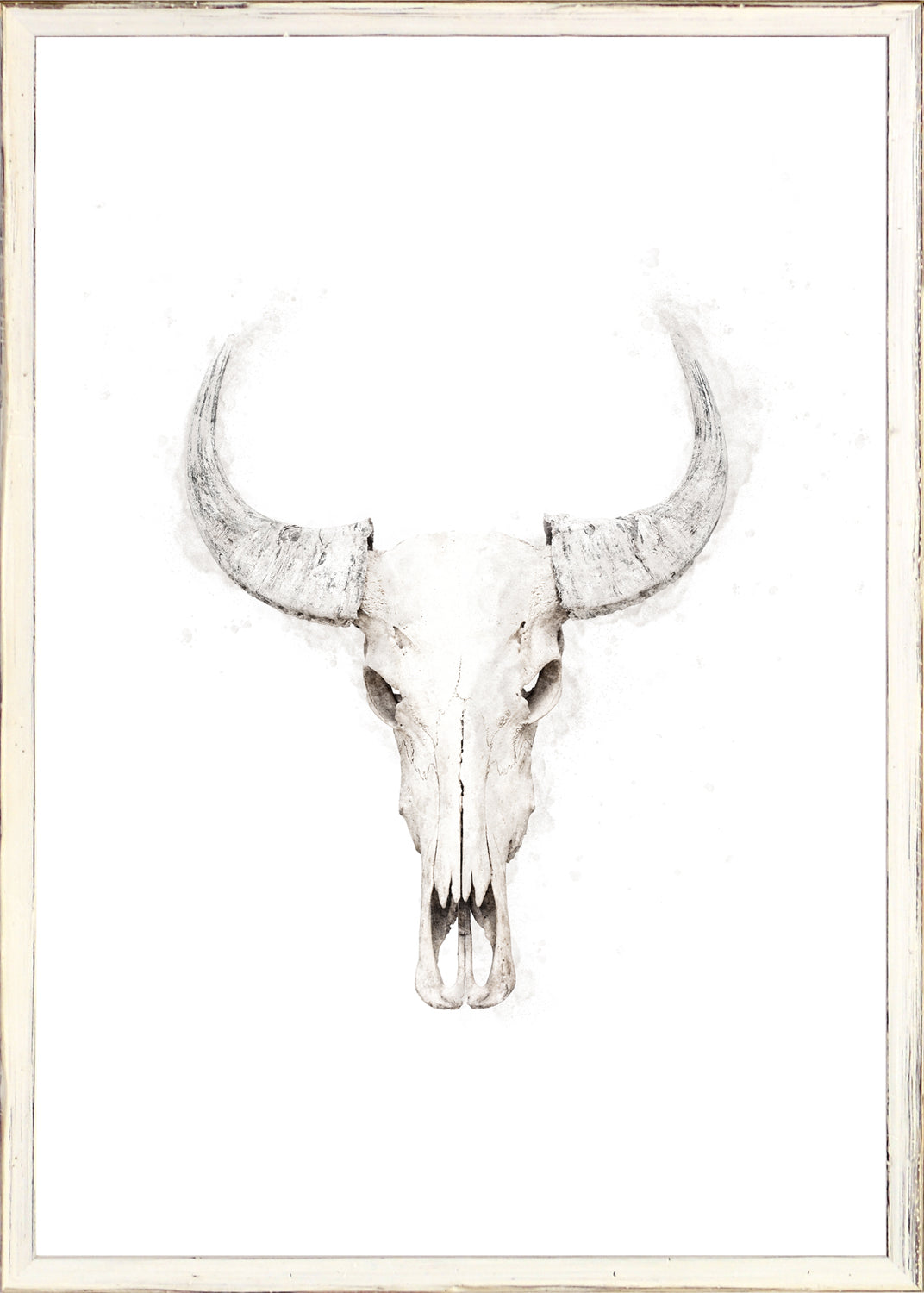 Buffalo Skull — nature and landscape fine art print in neutral tones at Laurie Yapp Home