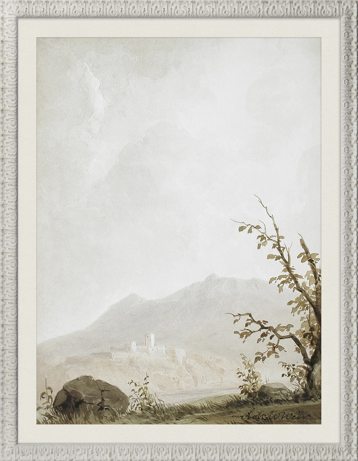 Collection 01 Italian Landscape Circa 1825 framed art print