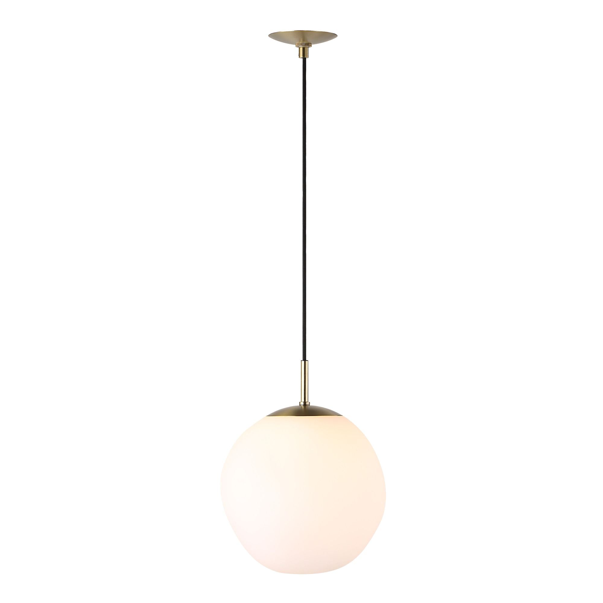 Koa shown from the front to reveal the shade shape and metal detail.