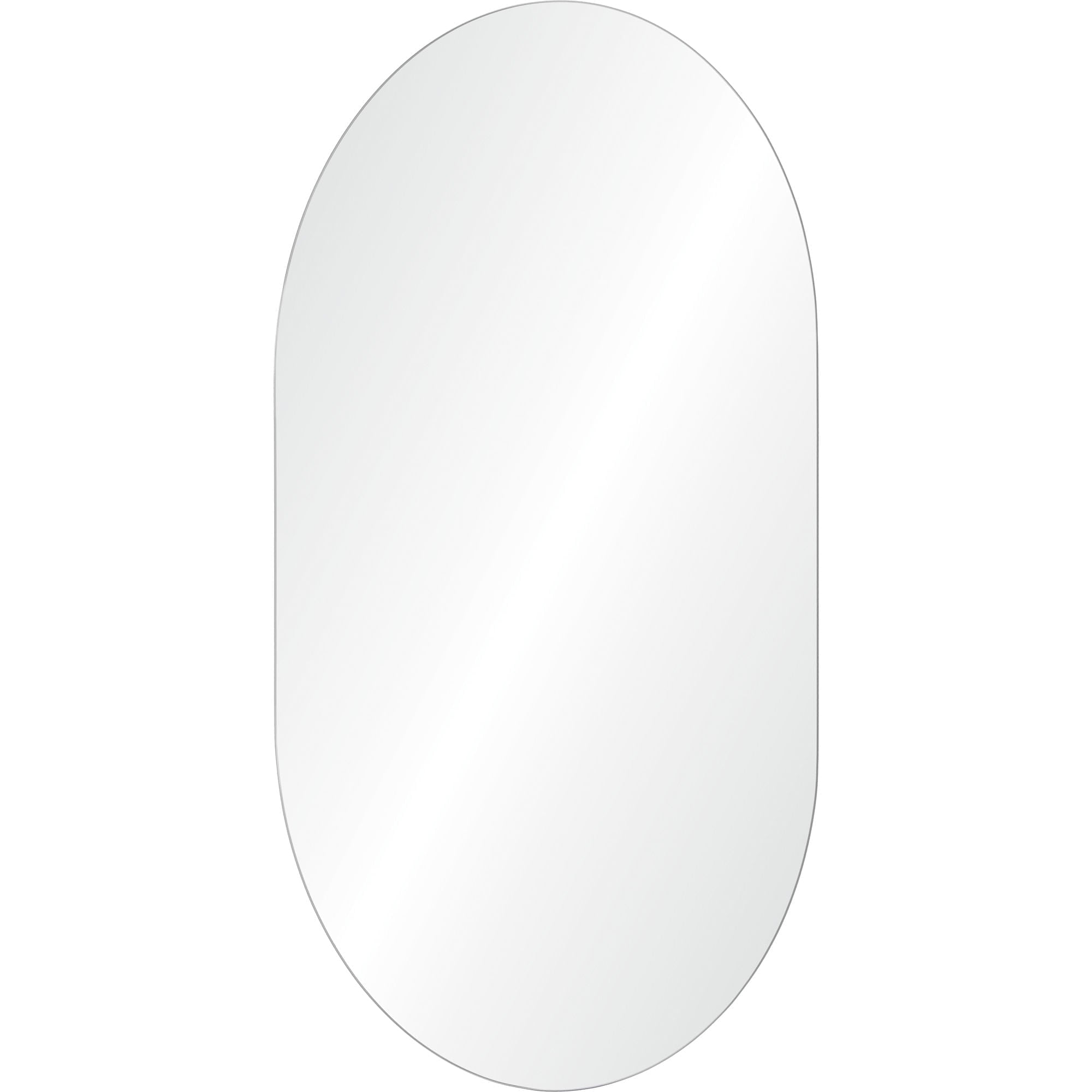 Salta mirror by Renwil, oval shape with a smooth reflective surface.