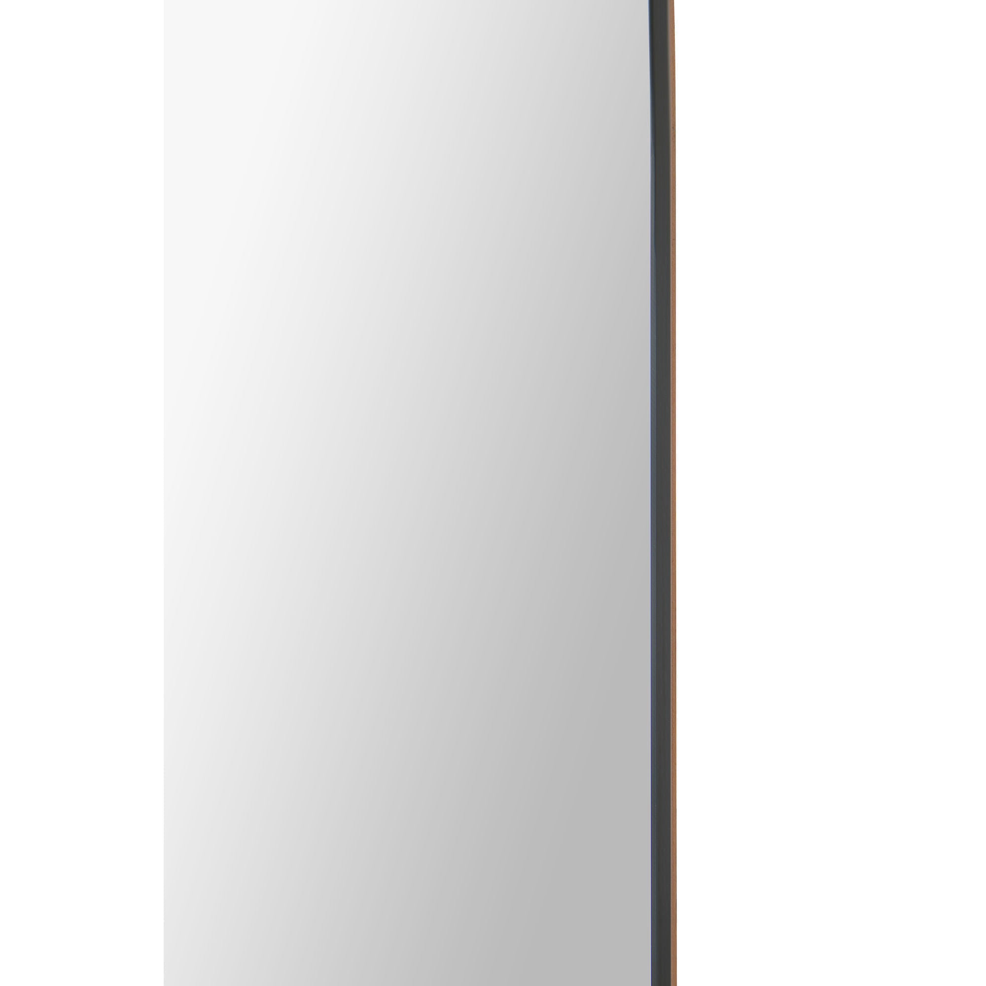 Aldrin mirror showcasing a sleek design with a black frame and clear glass.