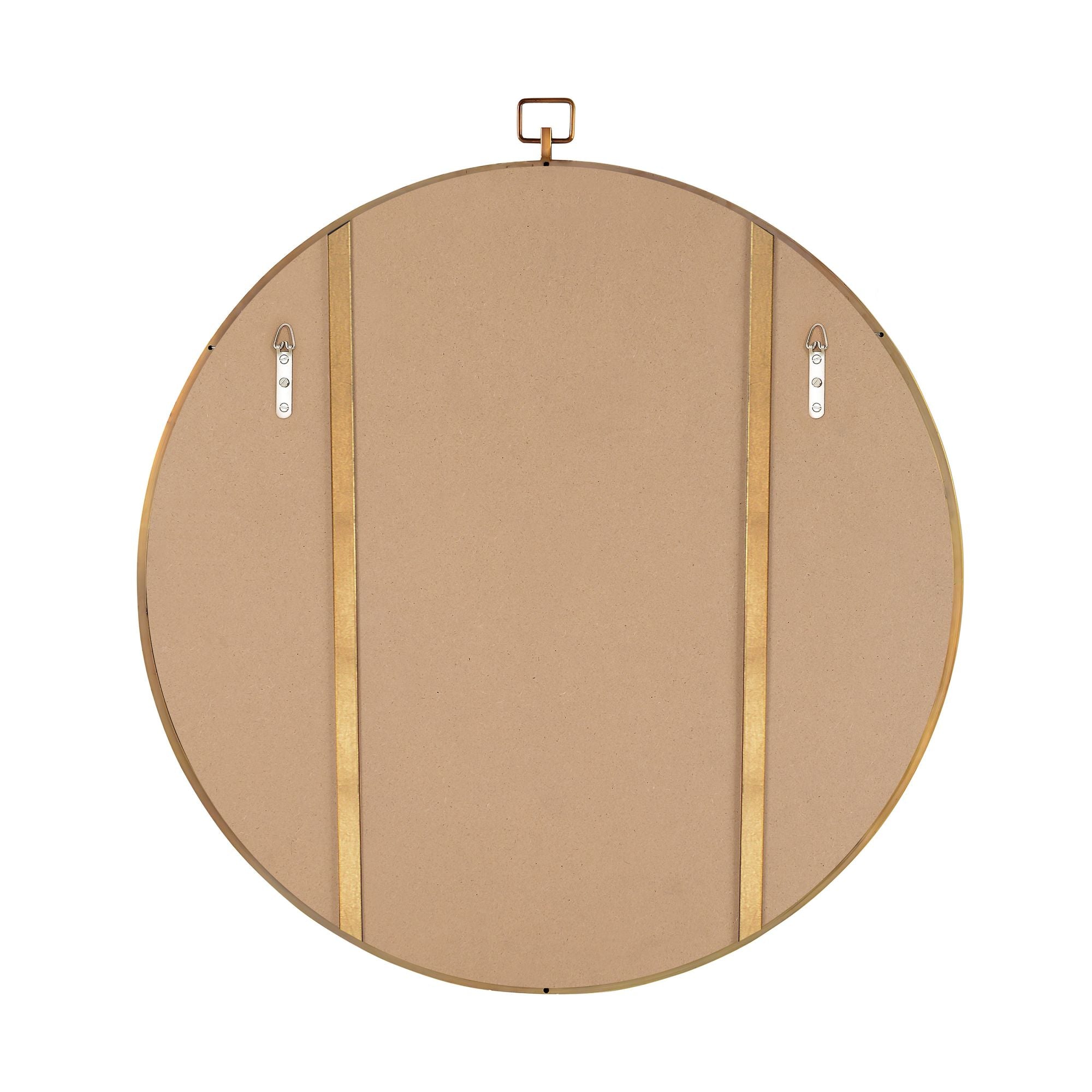 Back view of the Azam mirror, displaying the mounting hardware and smooth backing.
