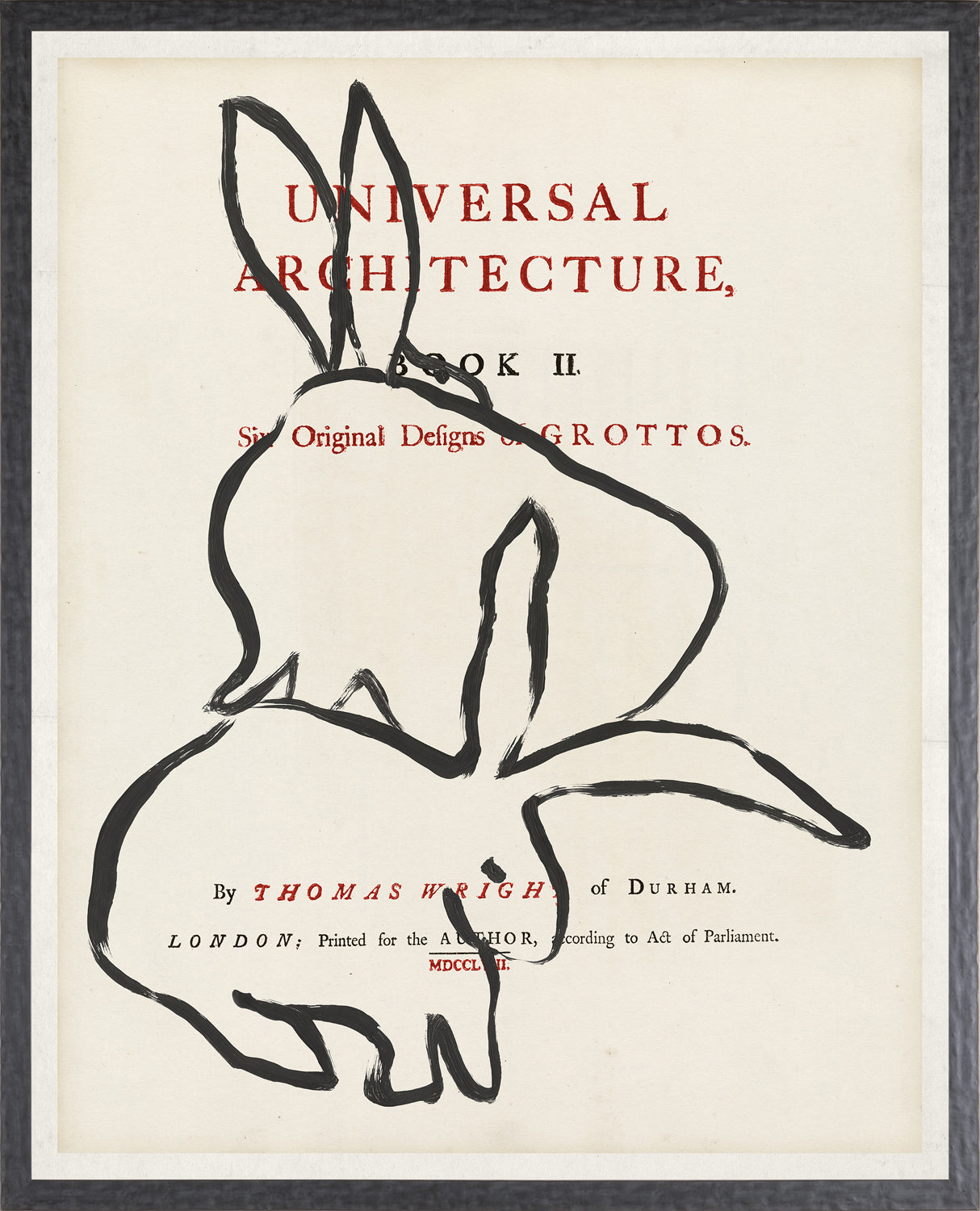 Frontispiece Rabbits framed art print
