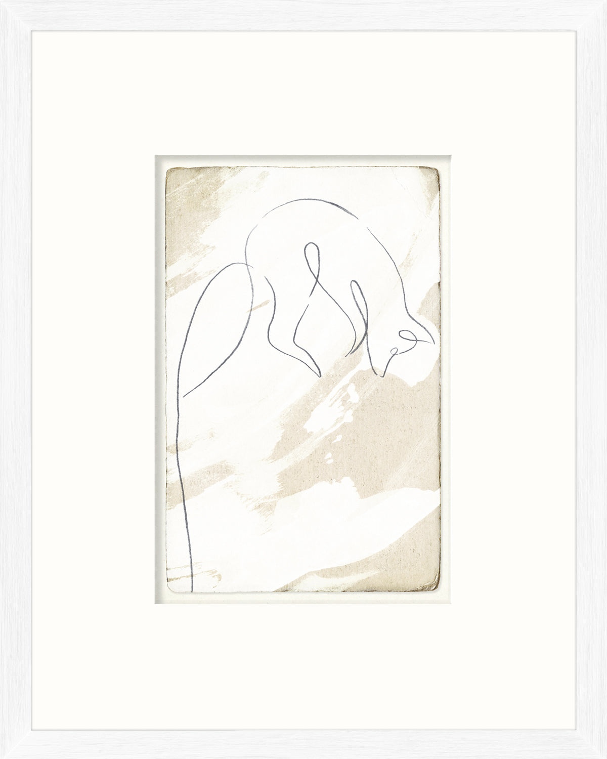One Line – Fox wall art featuring a minimalist fox illustration on a textured background.