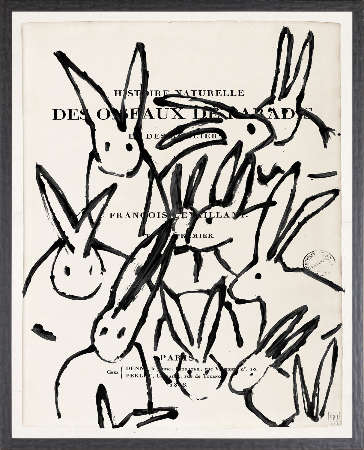 Parisienne Page XI — figurative fine art print shown from another angle