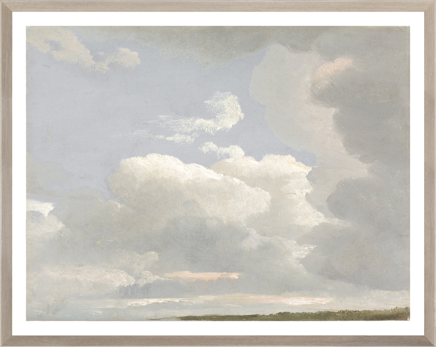 Cloud Study C. 1800 — nature and landscape fine art print shown from another angle