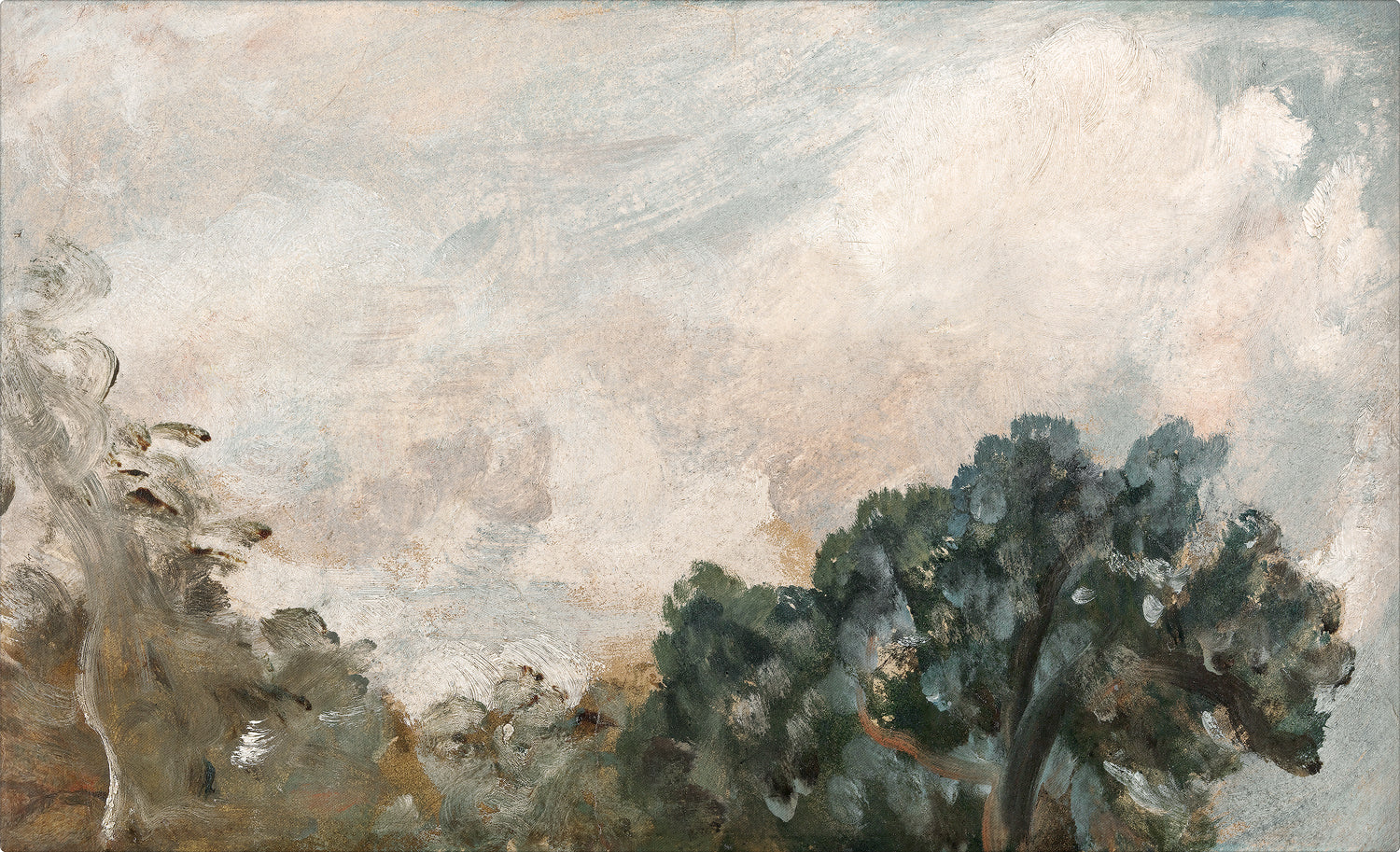 Cloud Study with Trees C. 1821 — nature and landscape fine art print shown from another angle