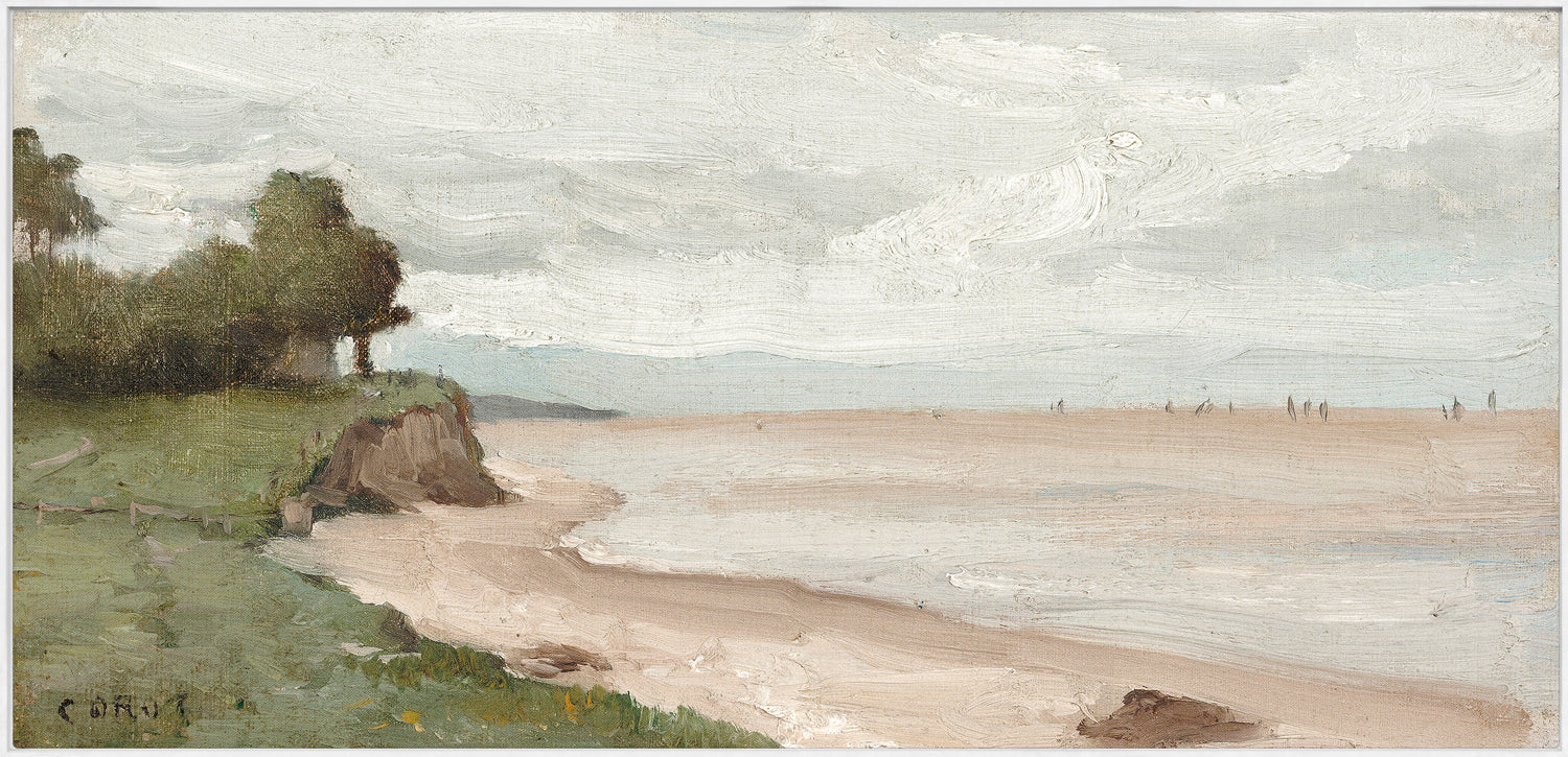 Beach Near Etretat C. 1872 — nature and landscape fine art print in warm tones at Laurie Yapp Home