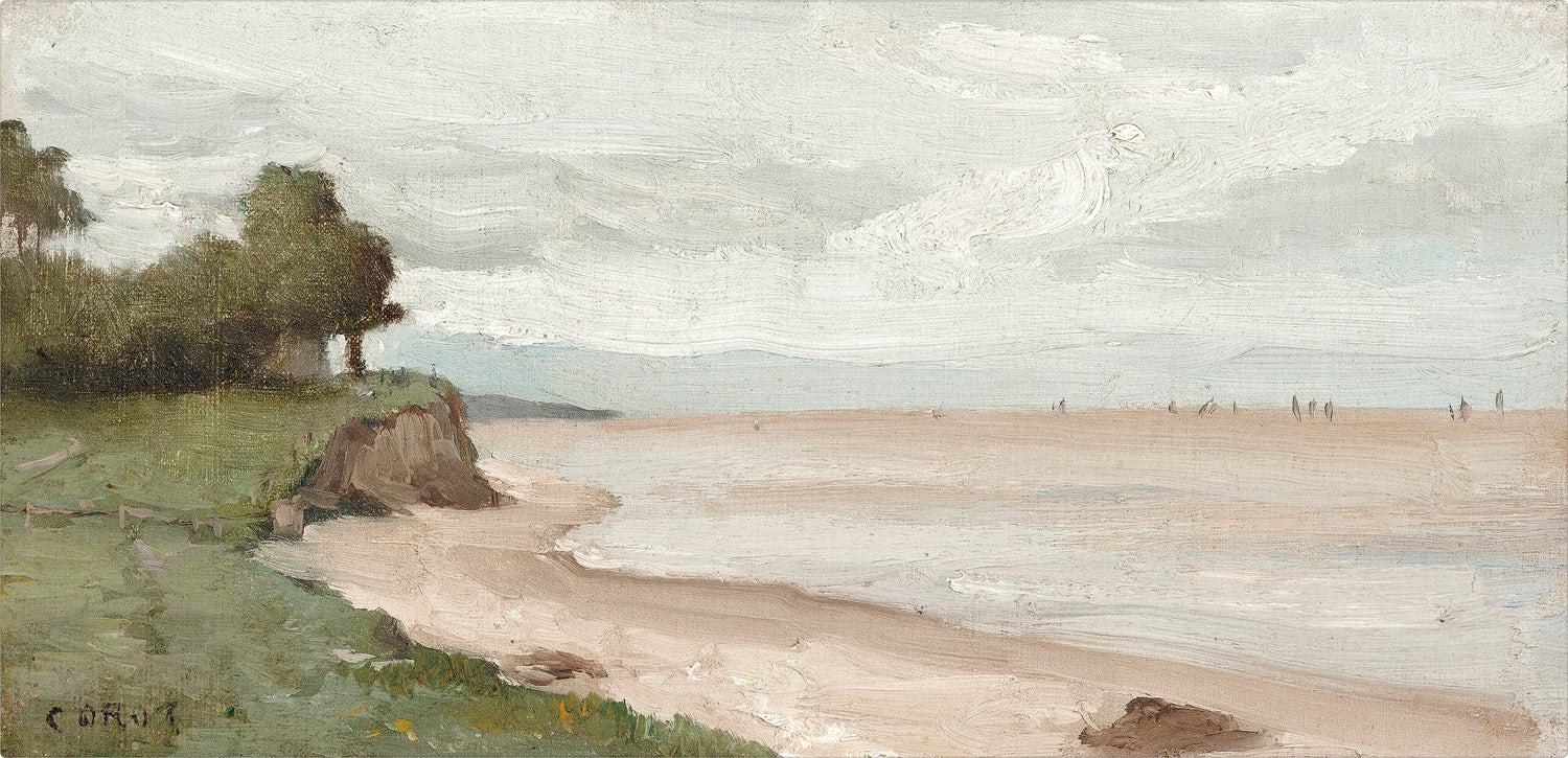 Beach Near Etretat C. 1872 — nature and landscape fine art print shown from another angle