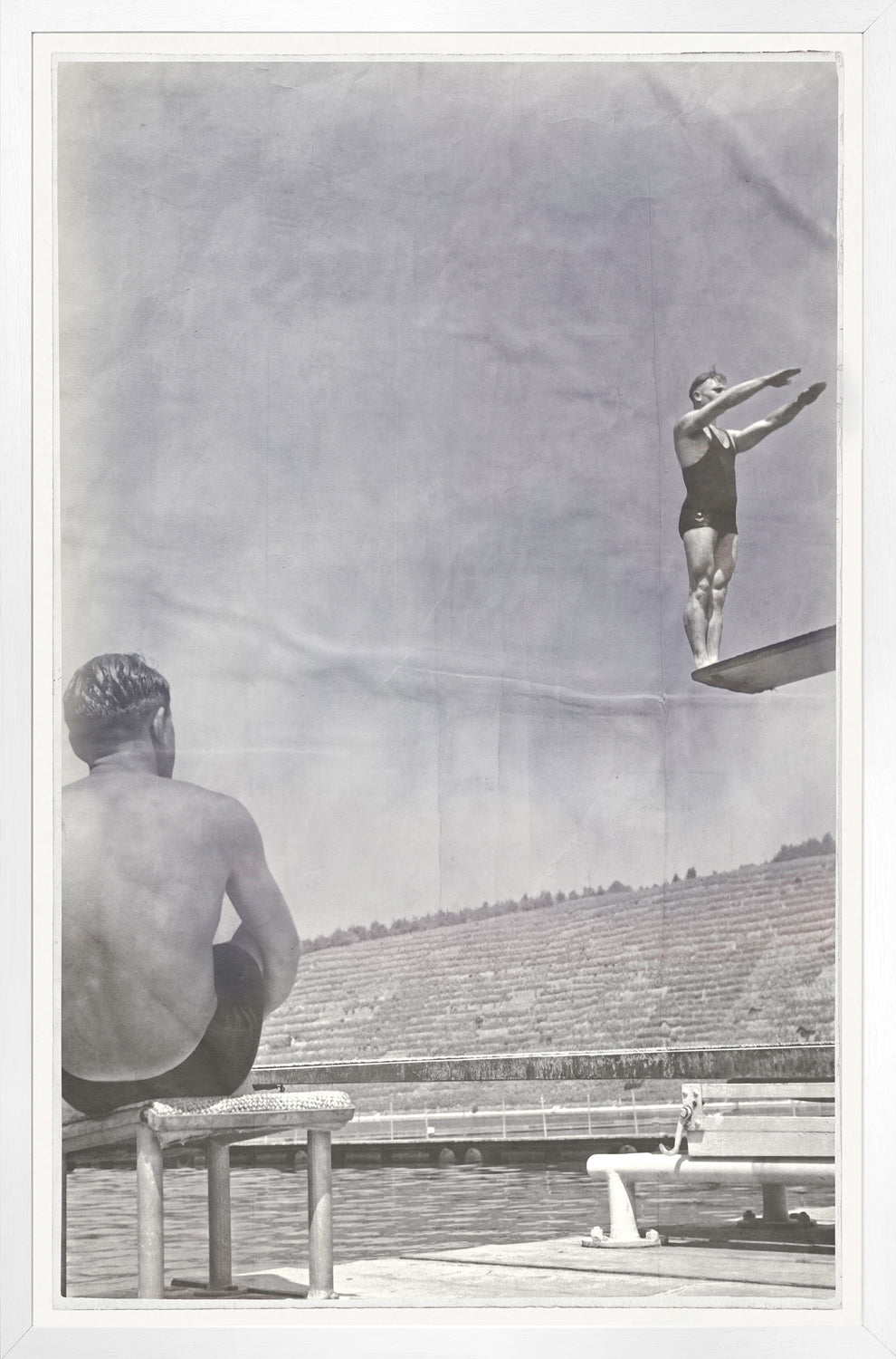 Indigo Stained – Set Position — figurative fine art print in cool tones at Laurie Yapp Home
