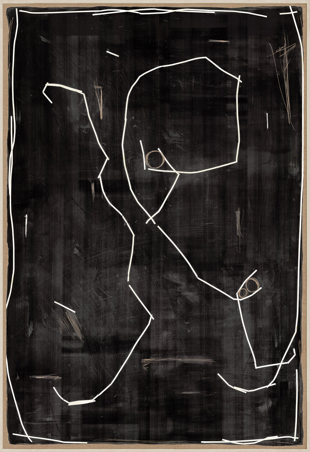 Modern Hieroglyph I — abstract fine art print shown from another angle