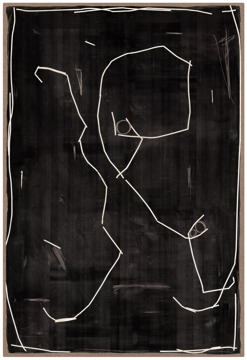 Modern Hieroglyph I — abstract fine art print shown from another angle
