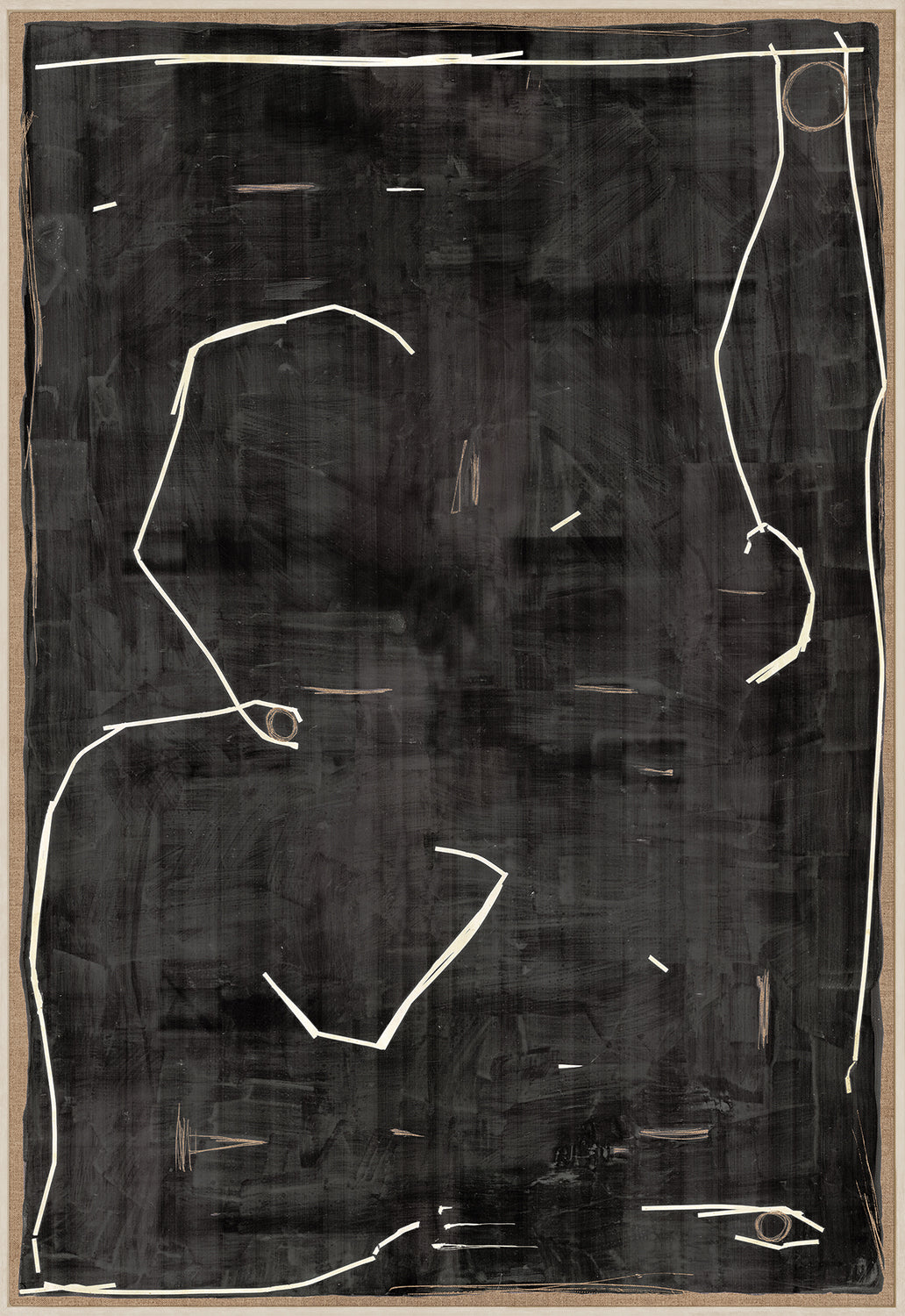 Modern Hieroglyph II — abstract fine art print shown from another angle