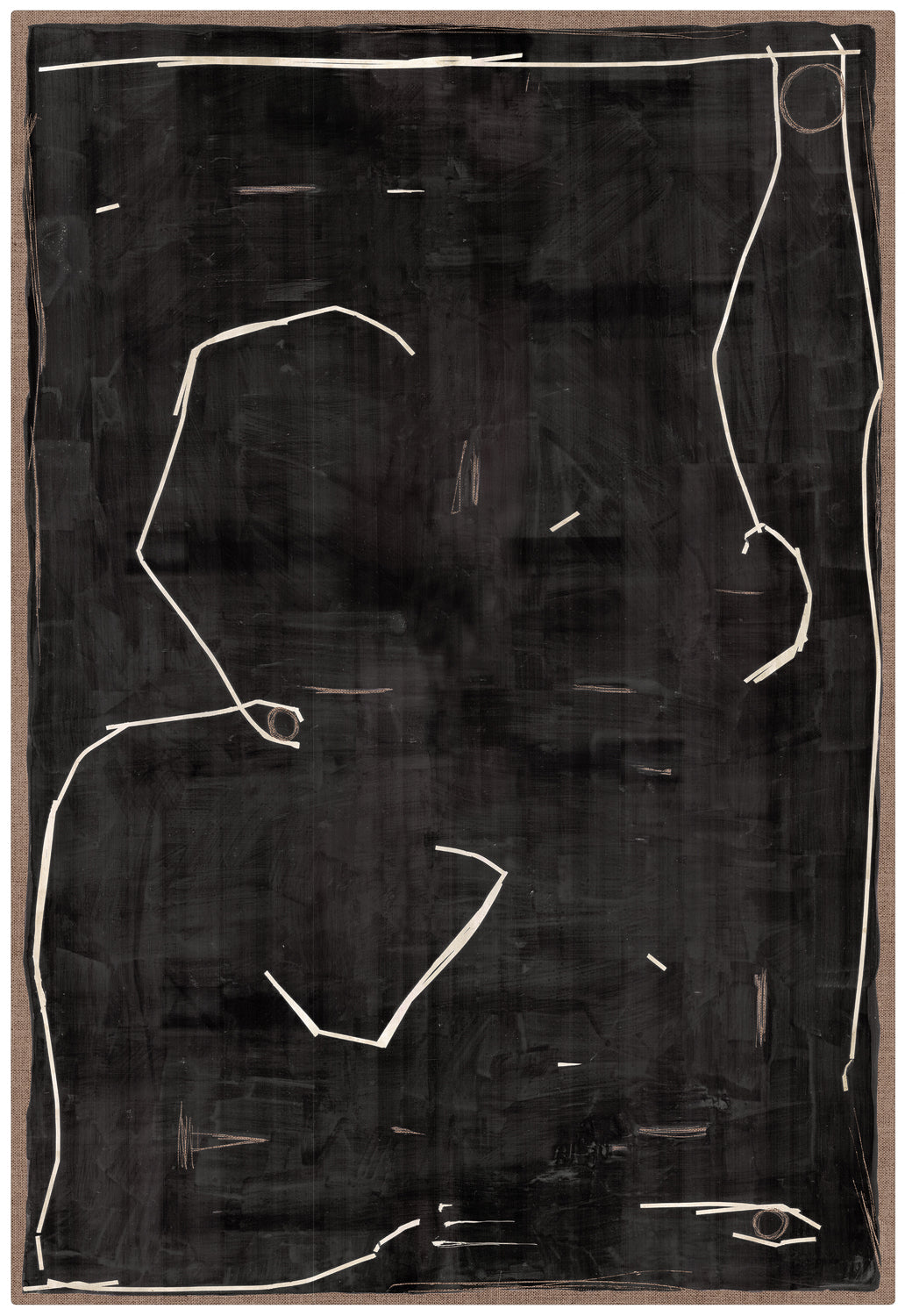 Modern Hieroglyph II — abstract fine art print shown from another angle