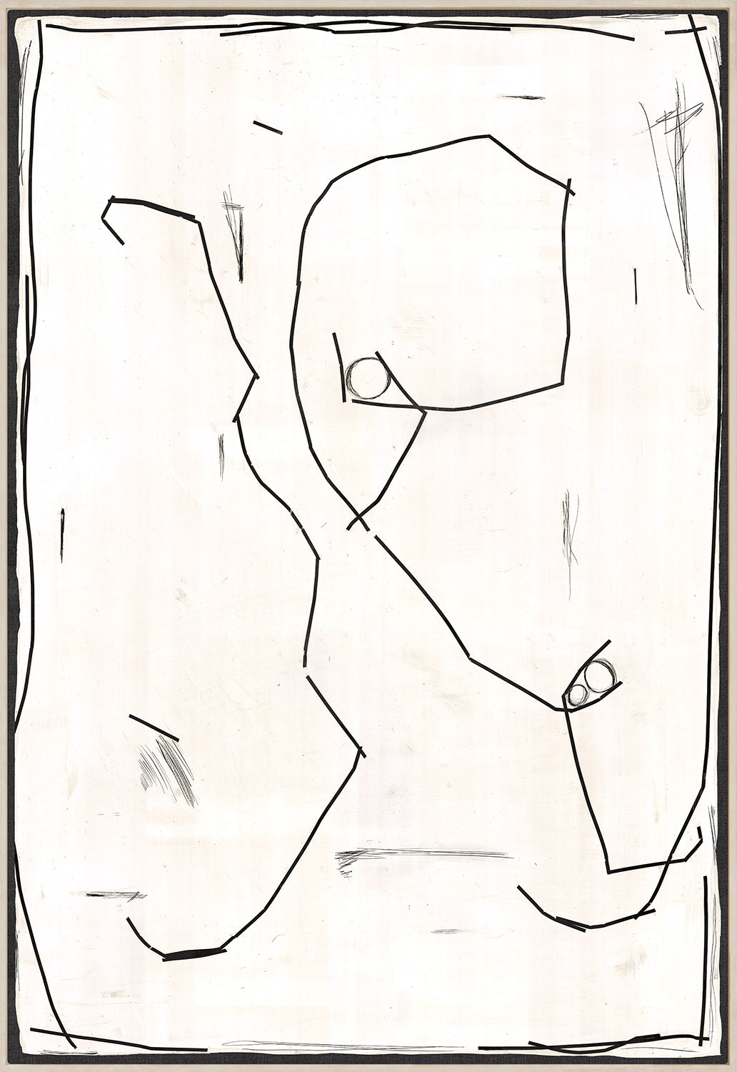 Modern Hieroglyph I — abstract fine art print shown from another angle