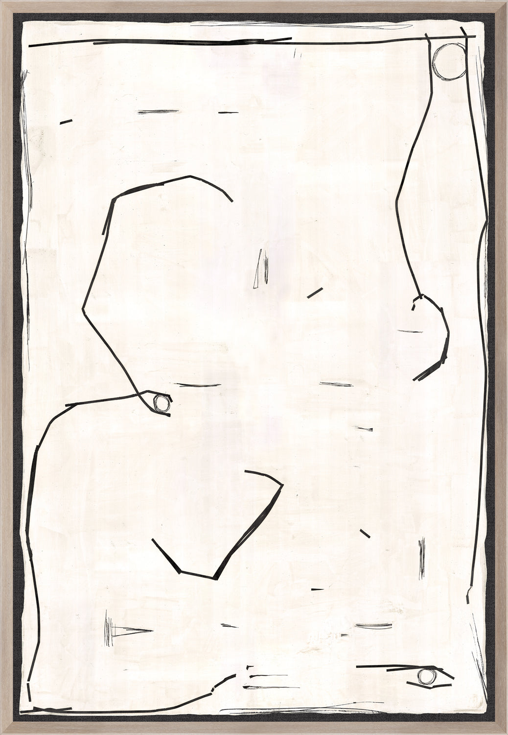 Modern Hieroglyph II — abstract fine art print shown from another angle