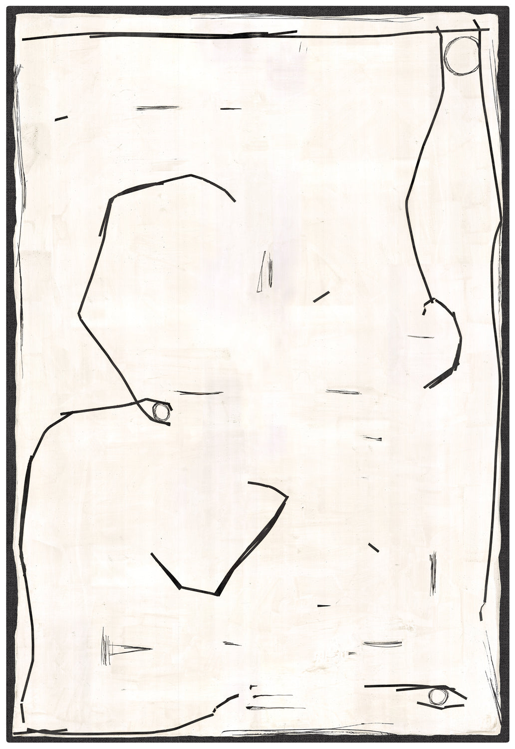 Modern Hieroglyph II — abstract fine art print shown from another angle