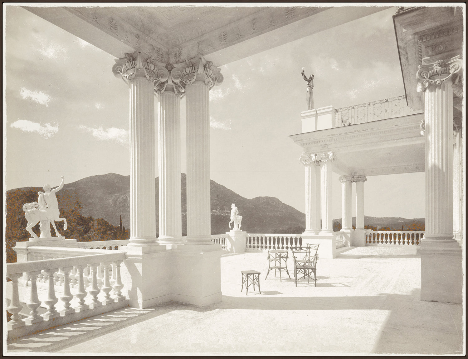 Palace Achilleion Corfu C. 1895 — architecture and travel fine art print in neutral tones at Laurie Yapp Home