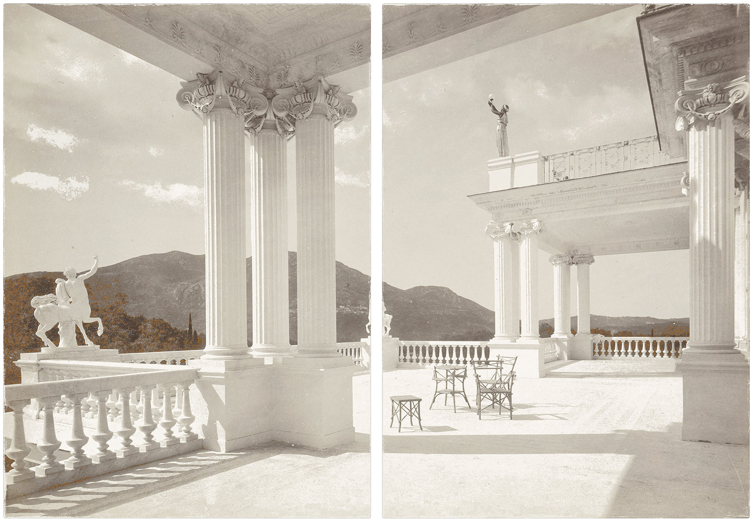 Palace Achilleion Corfu C. 1895 — architecture and travel fine art print shown from another angle