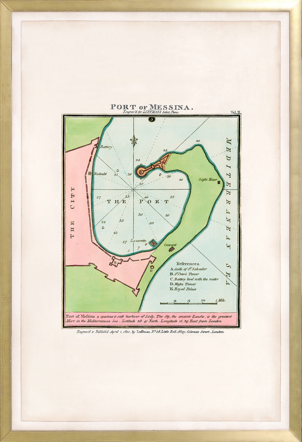 Mediterranean Nautical Chart VI, C. 1801 wall art