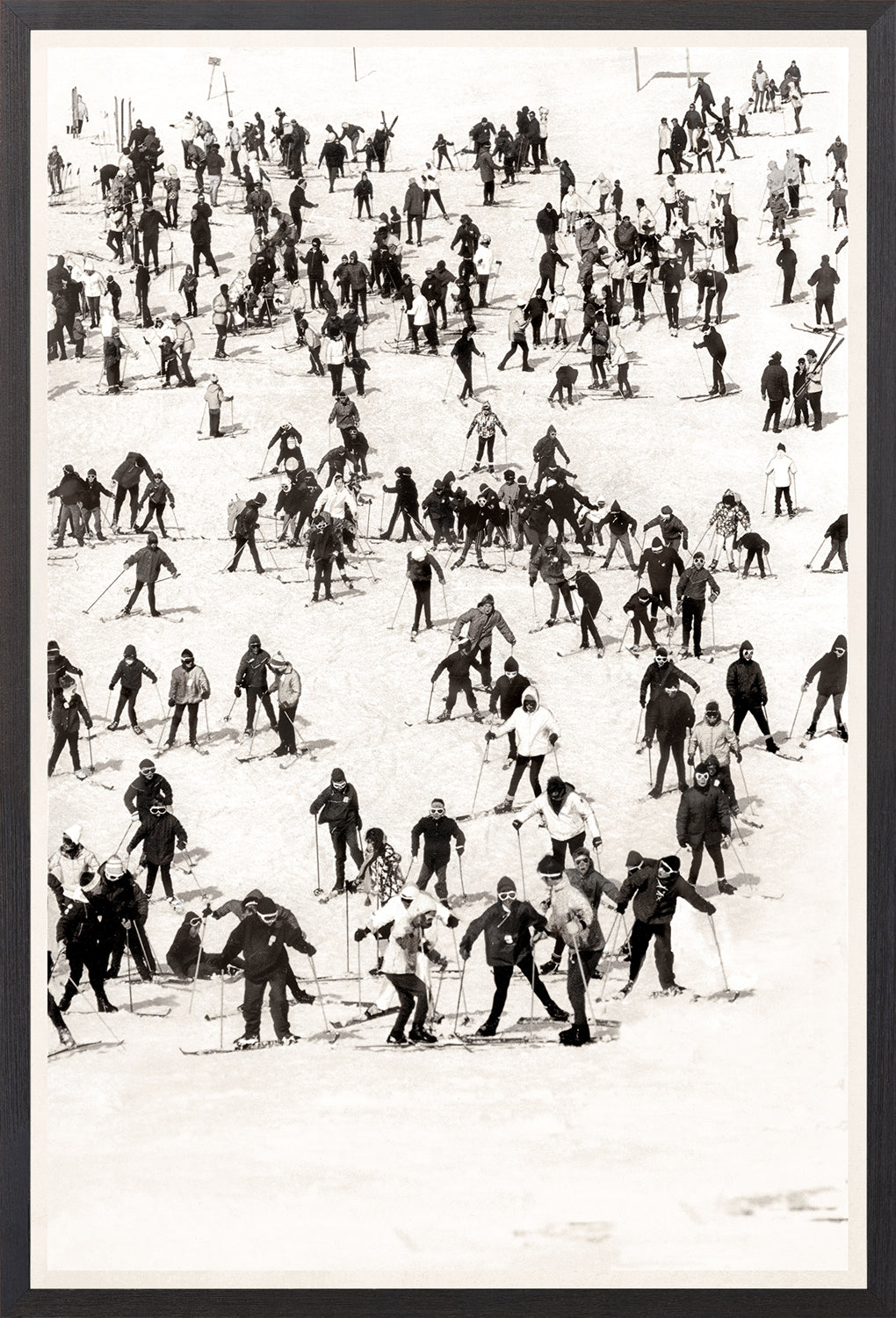 Ski Vacation II, C. 1960 — figurative fine art print shown from another angle
