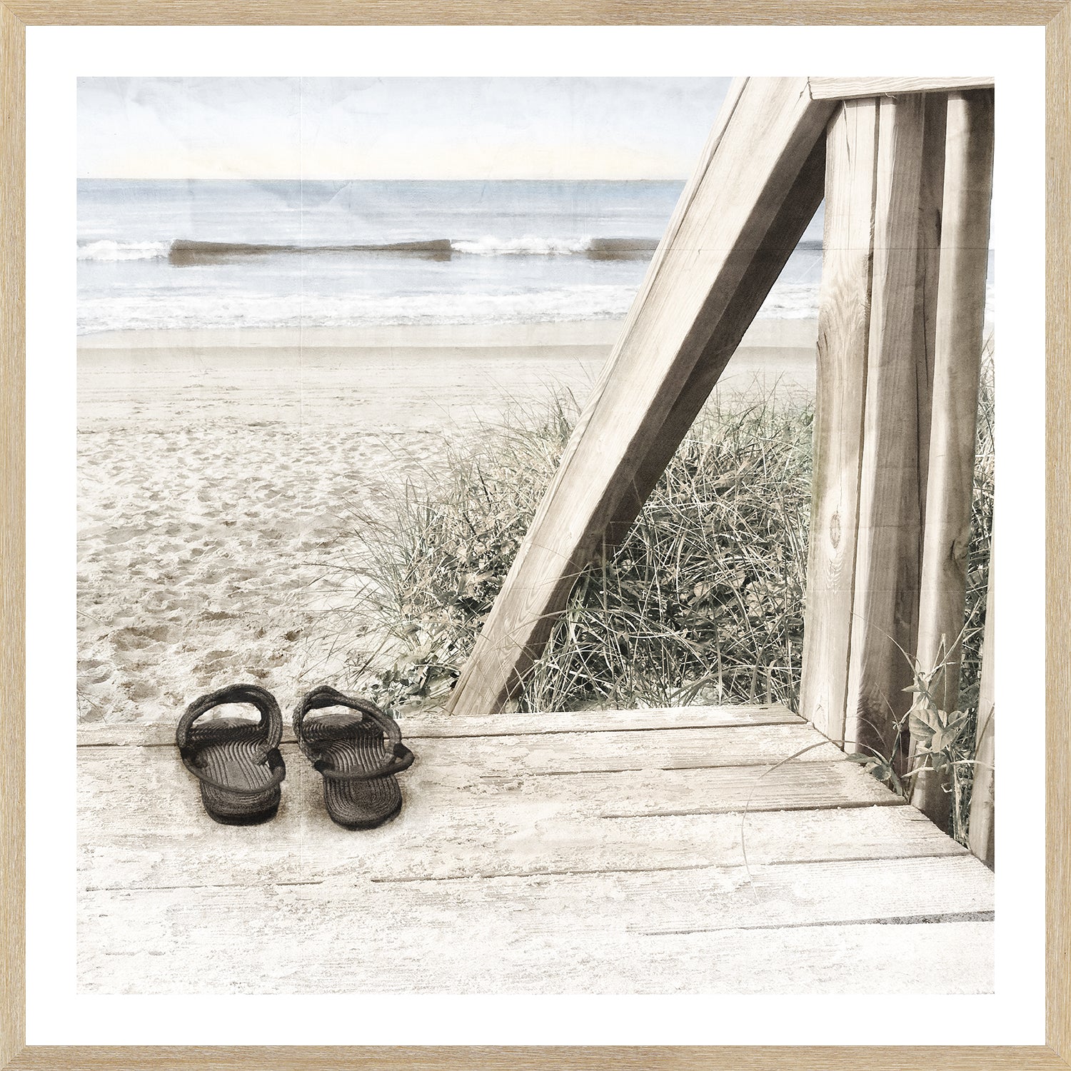 Boardwalks End framed art print
