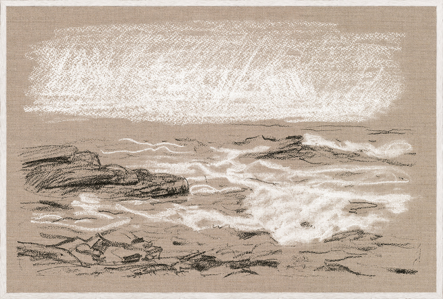 Plein Air Seascape I — nature and landscape fine art print shown from another angle