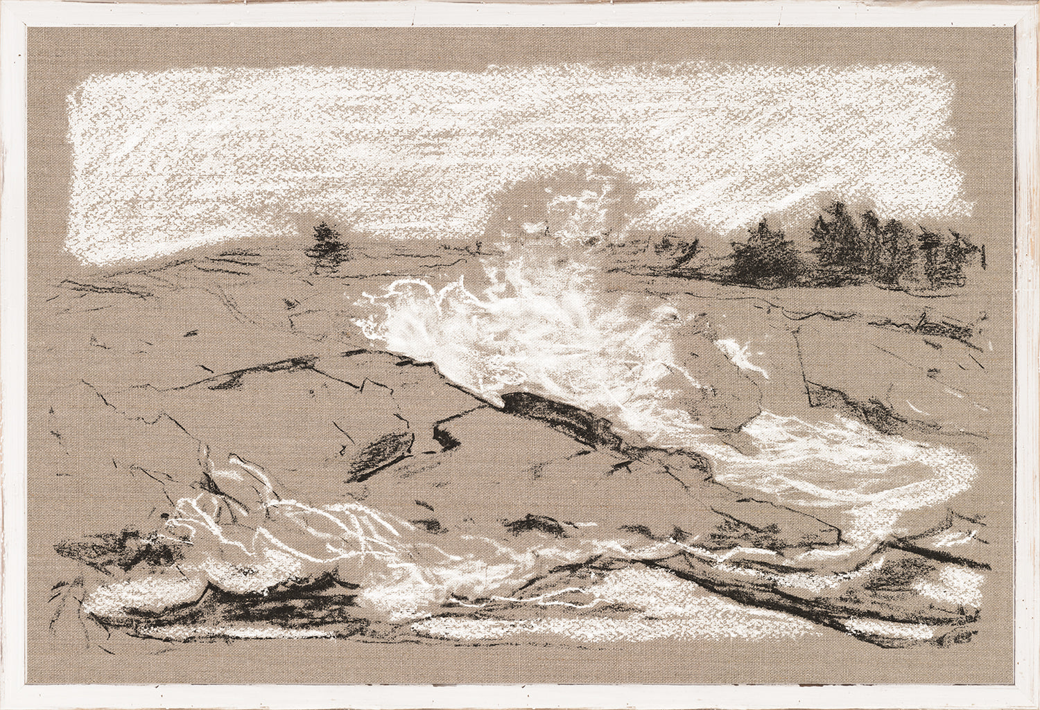 Plein Air Seascape II — nature and landscape fine art print shown from another angle