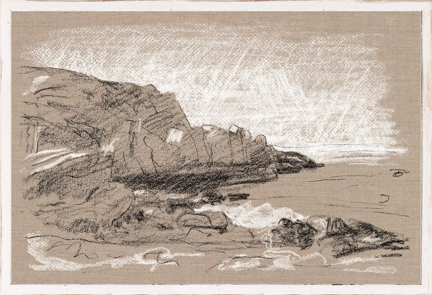 Plein Air Seascape III — nature and landscape fine art print shown from another angle