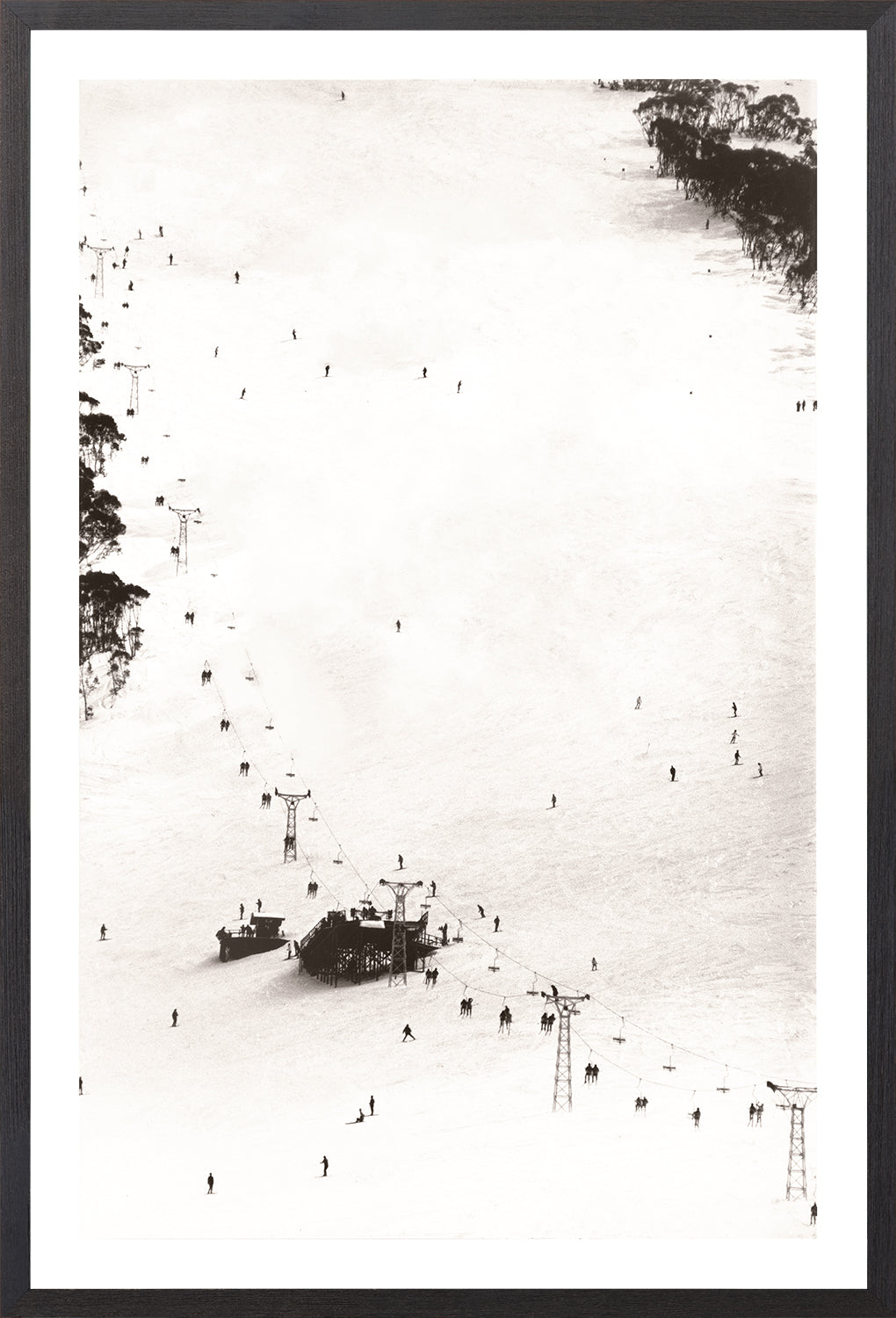 Ski Lift C 1966 framed art print