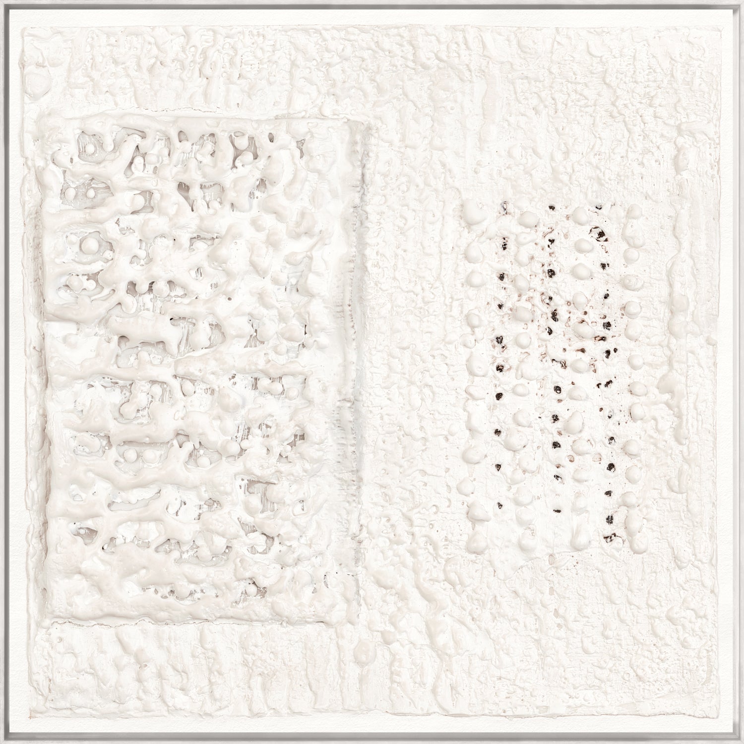Encaustic Neutrals I — abstract fine art print shown from another angle