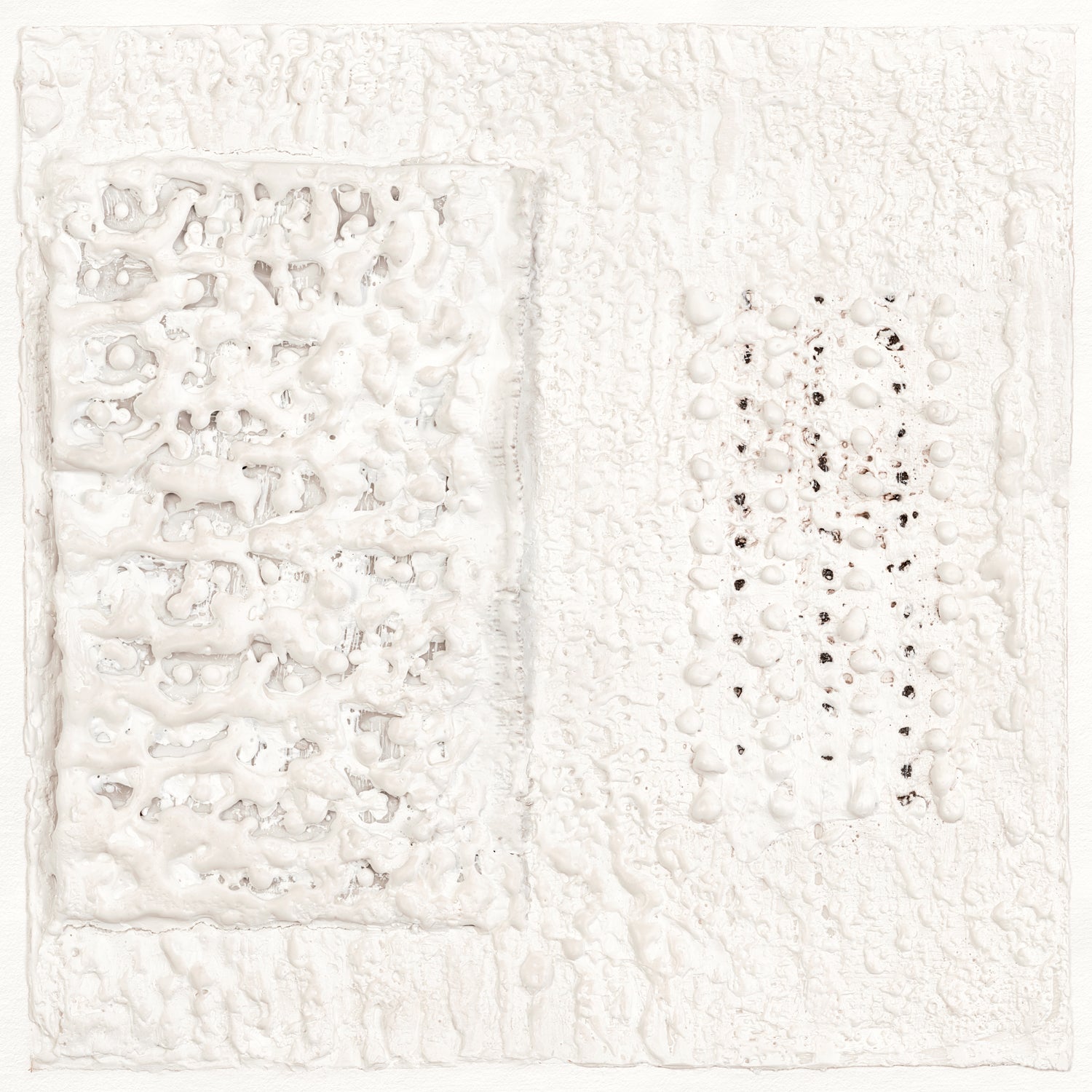 Encaustic Neutrals I — abstract fine art print shown from another angle