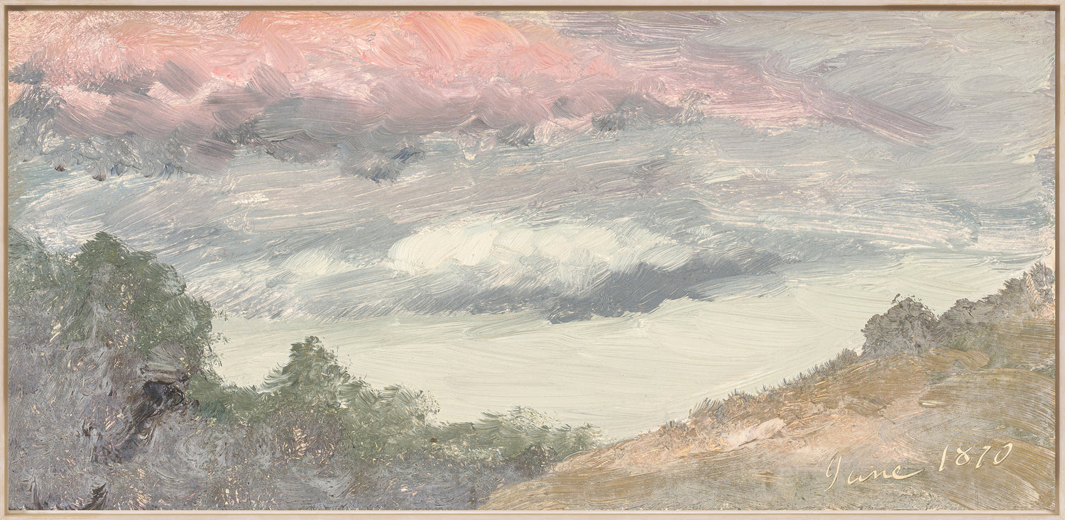Hudson River School – Clouds Over Church’s Farm C. 1870 — nature and landscape fine art print shown from another angle
