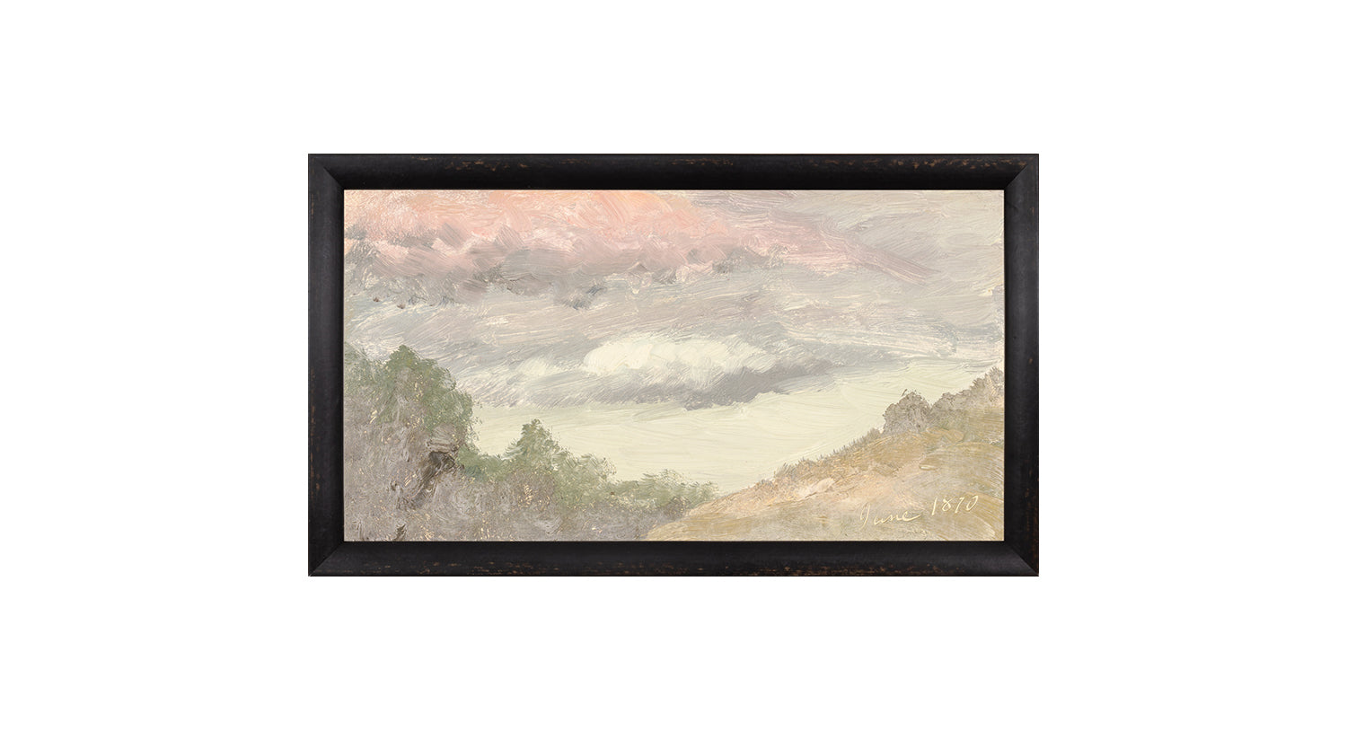 Hudson River School – Clouds Over Church’s Farm C. 1870 — nature and landscape fine art print shown from another angle