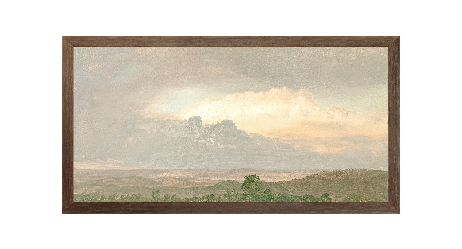 Hudson River School – Clouds Over the Hills C.1865 — nature and landscape fine art print shown from another angle