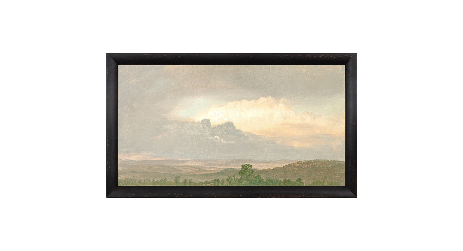 Hudson River School – Clouds Over the Hills C.1865 — nature and landscape fine art print shown from another angle
