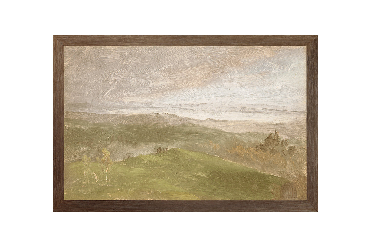 Hudson River School – Summer View, Hudson Valley C. 1870 framed art print, 10 × 15 in