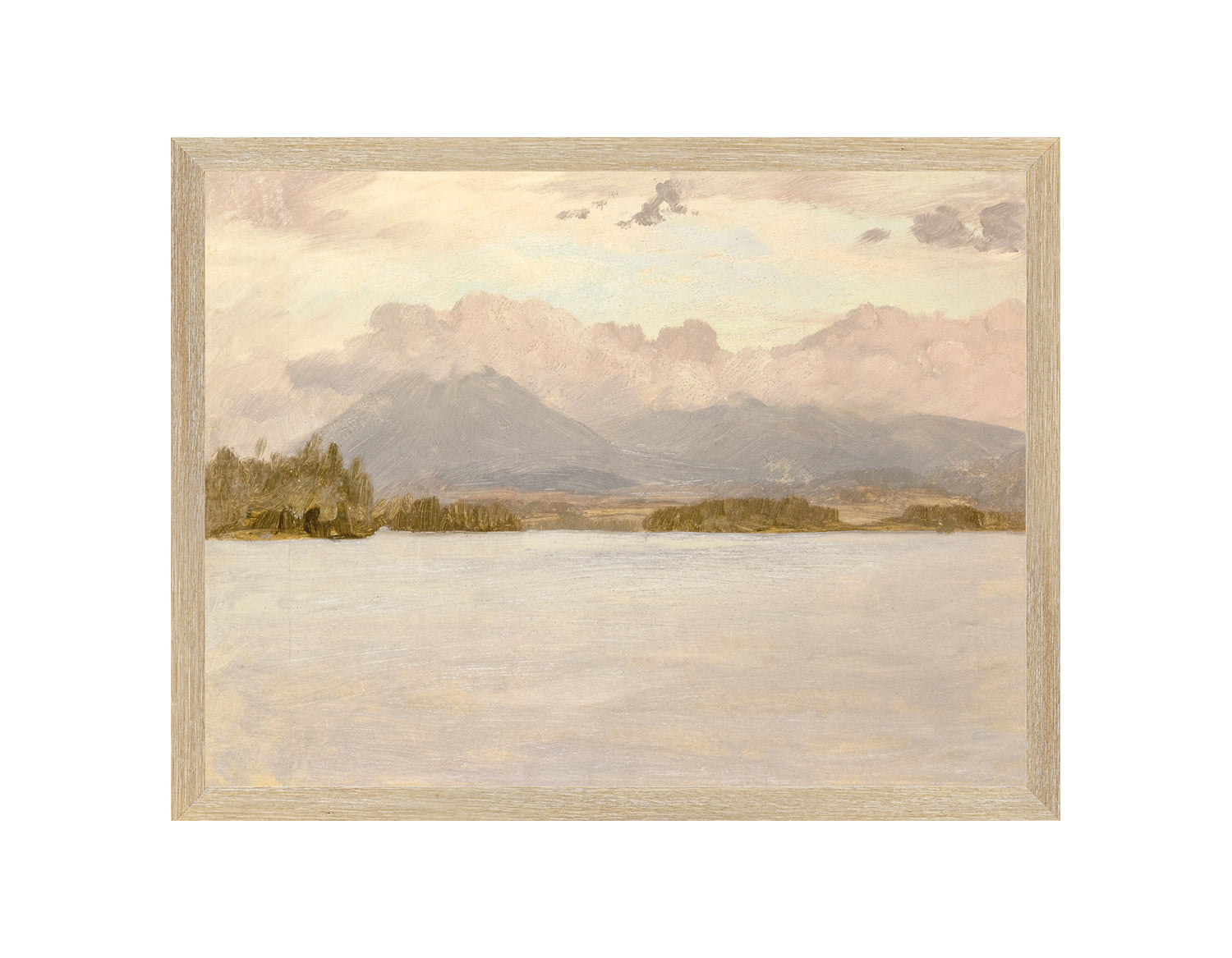 Hudson River School – Lake Katahdin C. 1870 — nature and landscape fine art print shown from another angle