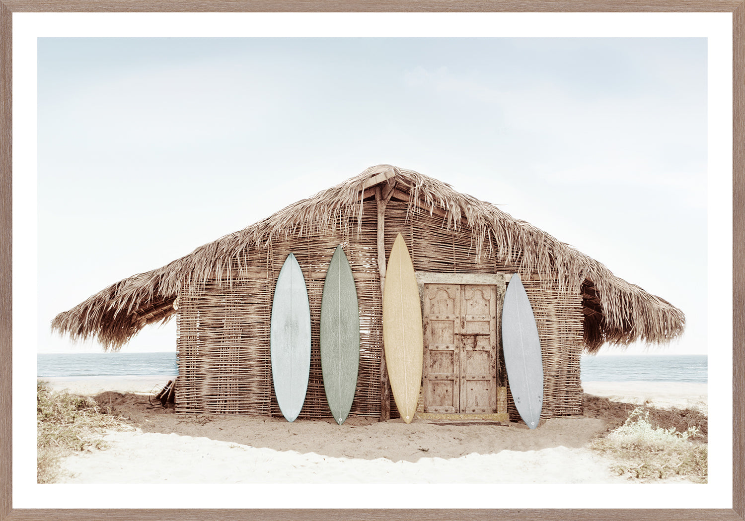 Beach Hut framed art print