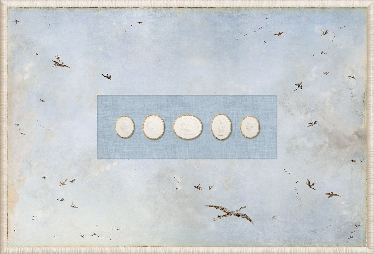 Grand Tour Intaglio – Soaring III, Form II framed art print, 14.75 × 21.75 in