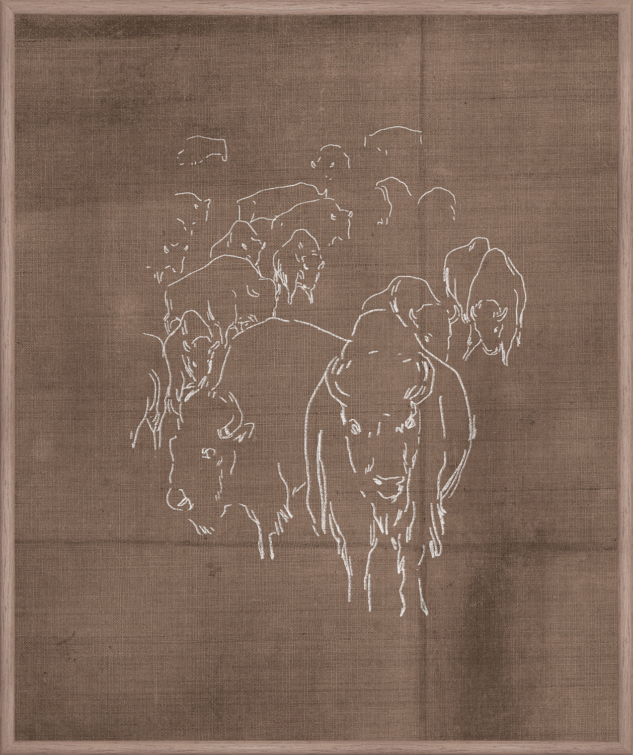 Rustic Bison I wall art