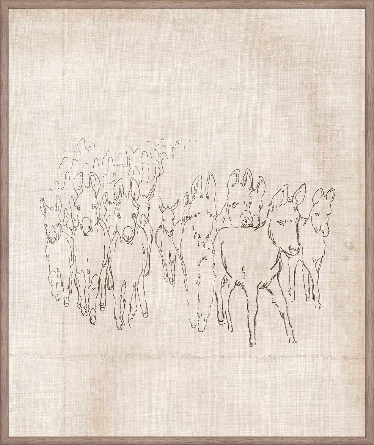 Rustic Donkeys wall art