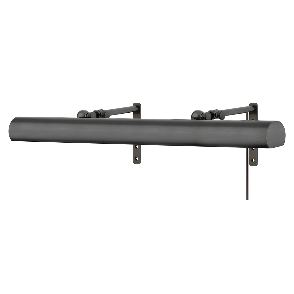 Vernon Plug-In Sconce in dark bronze shown from a second angle to highlight the arm profile and shade silhouette.