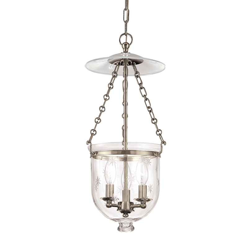 Hampton Pendant 10.25" x 20.75" shown from a second angle to highlight the shade shape and metal detail.