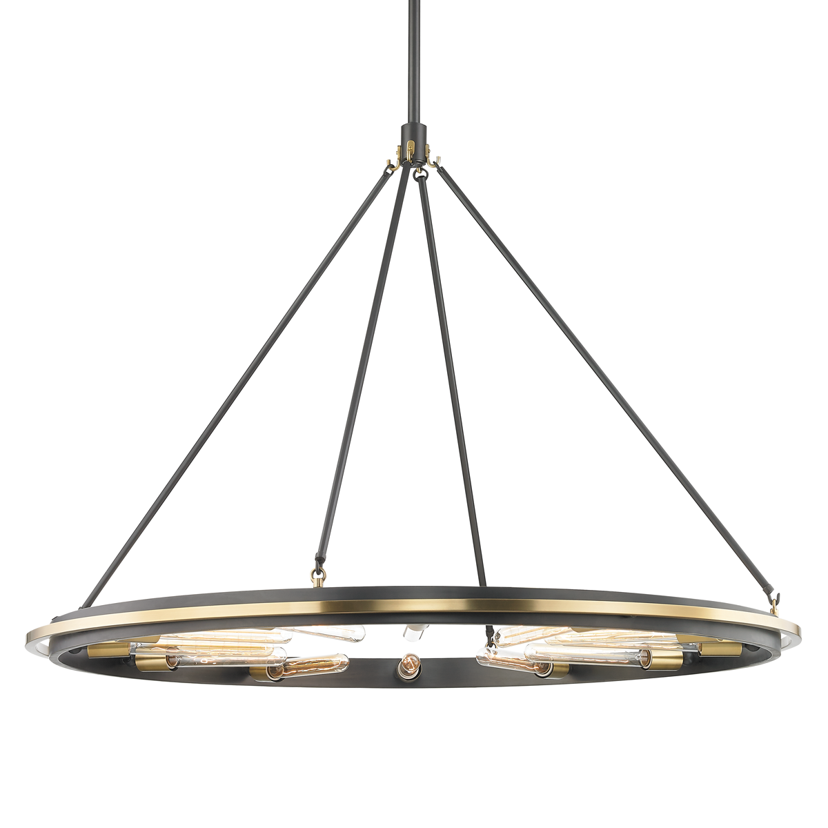 Chambers Chandelier 45" shown from a second angle to highlight the frame, arms, and shade detail.