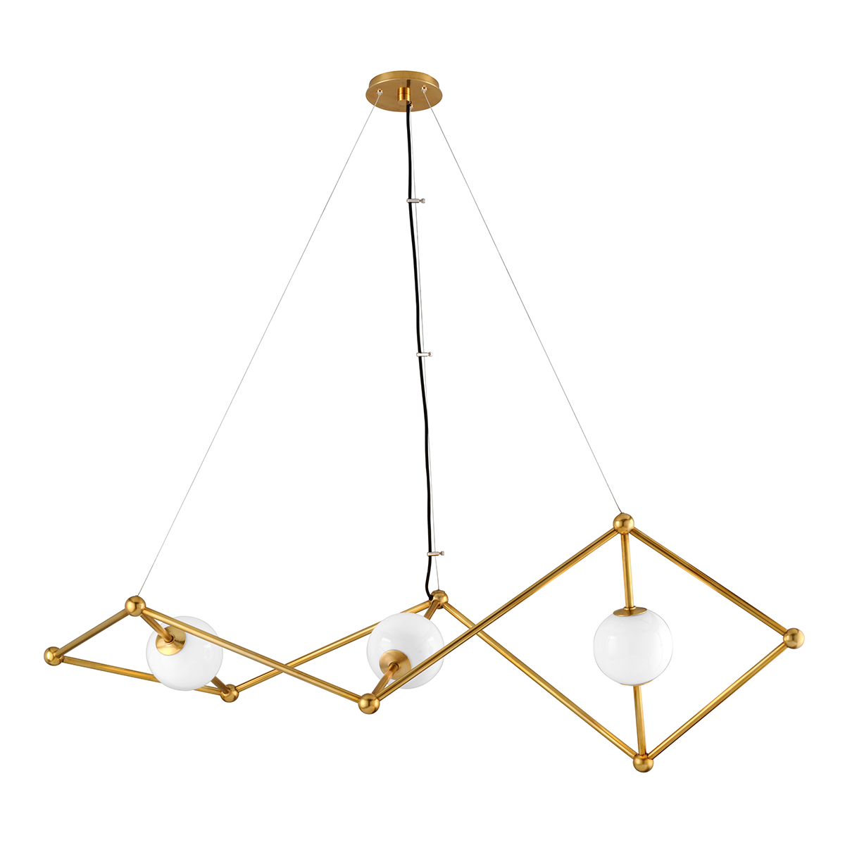 Bickley Linear — a Corbett linear for dining rooms, kitchen islands, and long consoles at Laurie Yapp Home.